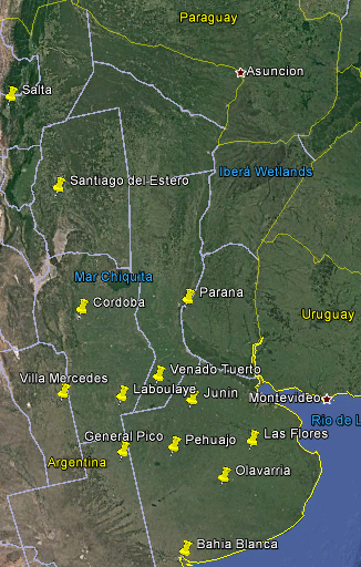 Argentina Weather Locations