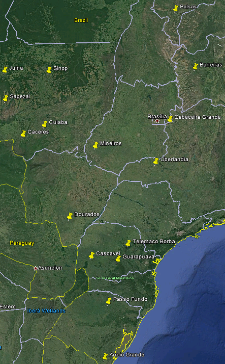 Brazil Weather Locations